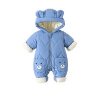 JiAmy Tutina invernale per neonati, tuta da neve per bambini, neonati, 0-12 mesi, calda, per bambini e bambine, cappotto caldo, abbigliamento esterno, Blu, 9-12 Months