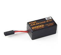 Jian Ya Na Ad alta densità 2000mAh 11.1V potente Li-Polymer batteria del rimontaggio per Parrot AR.Drone 2.0 quadcopter Aggiornamento Batteria Potente Confezione da 1 Nero