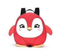 Jian Ya Na Bambino che cammina zaino di sicurezza Cute Cartoon pinguino di sicurezza anti-perso Borsa con guinzagli Per la sicurezza per età compresa tra 1-3 ann Rosso