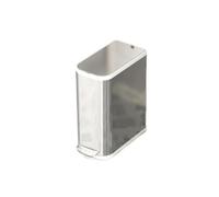 Jian1004 Cestino, Cestino for rifiuti con pedale Step for il bagno - Design piccolo e compatto coperchio a chiusura ammortizzata(Silver)