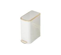Jian1004 Cestino, Cestino for rifiuti con pedale Step for il bagno - Design piccolo e compatto coperchio a chiusura ammortizzata(White)