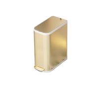Jian1004 Cestino, Cestino for rifiuti con pedale Step for il bagno - Design piccolo e compatto coperchio a chiusura ammortizzata(Gold)