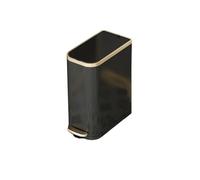 Jian1004 Cestino, Cestino for rifiuti con pedale Step for il bagno - Design piccolo e compatto coperchio a chiusura ammortizzata(Black)