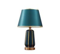 Jian1004 Lampada da scrivania Lampada da comodino in ceramica nordica con telecomando e dimmerazione continua(Green)