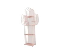 Jian1004 Librerie piccole Libreria creativa da pavimento a forma di ferro, semplice, for camera letto, con ripiani in legno Libreria da tavolo(Pink)