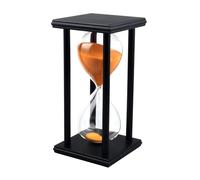 Jian1004 Sculture Arredamento per la casa, Clessidra in legno da 45 minuti - Decorazione da scrivania arancione for casa, ufficio, feste e decorazioni natalizie(Orange)