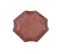 Jian1004 Vassoio per vasi di Fiori, Sottovasi ottagonali for Piante da Interno ed Esterno, sottovasi in Ceramica for Fiori 6,4 Pollici(Red)