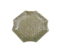 Jian1004 Vassoio per vasi di Fiori, Sottovasi ottagonali for Piante da Interno ed Esterno, sottovasi in Ceramica for Fiori 6,4 Pollici(Green)