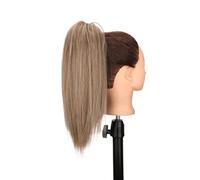 JIANBOHAIRS 16" Claw Clip in Ponytail Hair Extensions for Women,Fluffy Natural Looking Synthetic Long Straight Hairpiece for Daily Use Daily Wear(M12-613)