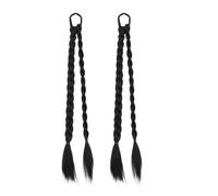 JIANBOHAIRS 2 Pezzi Di Extension For Capelli Sintetici Intrecciati Con Elastico Trecce, Naturali For Donne, Accessori For Da Indossare Tutti I Giorni, 18 Pollici Daily Wear(2)