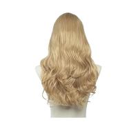 JIANBOHAIRS 24 inch Parrucche Sintetiche Ondulate Con Parte For Donne, Clip In Extension, Parrucca Invisibile Mezza Finta for Thinning Hair(Calfornia Blonde)