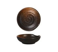 JIANBOHAIRS 8,3 cm ciotole for salsa di soia in ceramica, piatti for salse di soia in ceramica for Seasoning, Appetizer, Vinegar, Ketchup(Brown)