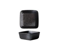 JIANBOHAIRS Ciotole for salse, piatti in ceramica for salsa di soia da 3,5 pollici, contorni quadrati, piccoli piatti for antipasti for Seasoning, Appetizer, Vinegar, Ketchup(Black)