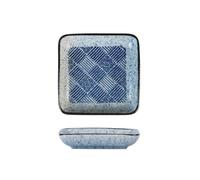 JIANBOHAIRS Ciotole for salse, piatti in ceramica for salsa di soia da 4,88 pollici, contorni quadrati, piccoli piatti for antipasti for Seasoning, Appetizer, Vinegar, Ketchup(Blue)