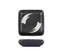 JIANBOHAIRS Ciotole for salse, piatti in ceramica for salsa di soia da 4,88 pollici, contorni quadrati, piccoli piatti for antipasti for Seasoning, Appetizer, Vinegar, Ketchup(Black)