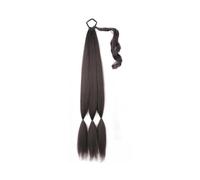 JIANBOHAIRS Coda Di Cavallo Intrecciata, Lunga Sintetica, Estensione For Capelli Da Donna, Parrucchino, Con Elastico, Estensioni Finti, Code, Umani Daily Wear(Natural Black)