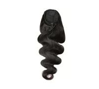 JIANBOHAIRS Drawstring Ponytail,10-26 Inch Human Hair Curly Wavy Layered Clip on Pony tails for Women Daily Use Daily Wear(12inches)