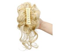 JIANBOHAIRS Estensione coda di cavallo corta da 10", clip for artiglio ondulato riccio sciolto Code di cavallo Estensioni dei capelli Posticci for le donne Daily Wear(22H613)