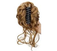 JIANBOHAIRS Estensione coda di cavallo corta da 10", clip for artiglio ondulato riccio sciolto Code di cavallo Estensioni dei capelli Posticci for le donne Daily Wear(6)