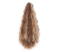 JIANBOHAIRS Estensione coda di cavallo lunga e ondulata, parrucchino sintetico da 20" con clip for artiglio riccio for donna, soffice e naturale, for l'uso quotidiano Daily Wear(12H18)