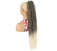 JIANBOHAIRS Estensione dei capelli coda di cavallo riccia lunga da 32 pollici, estensioni sintetiche dei capelli con coda di cavallo con clip e coulisse for le donne Daily Wear(1BT613)