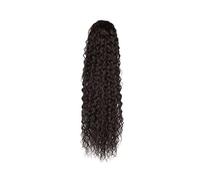 JIANBOHAIRS Extension Coda Di Cavallo Clip Artiglio, Lunga Nera Riccia Coulisse, Extension Capelli Da 22 Pollici, Parrucche Sintetiche Strati Soffici For Donne Daily Wear(4)