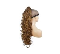 JIANBOHAIRS Extension For Capelli Con Coda Di Cavallo Riccia Lunga 32" Con Clip E Artiglio, Parrucchino Sintetico Da 270 G Con Clip A Mascella/artiglio Daily Wear(Strawberry Blond)