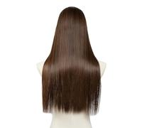 JIANBOHAIRS Extension for capelli sintetici da 24 pollici con clip a U, spesse, finte, lunghe e lisce for Thinning Hair(Ginger Brown)