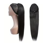 JIANBOHAIRS Extension For Coda Di Cavallo Da 8-28" Con Coulisse, Lunghe E Lisce, Finte, Naturali, Morbide, Con Clip, Sintetiche, Resistenti Al Calore, Nere Daily Wear(20inches)