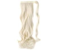 JIANBOHAIRS Extension for coda di cavallo, resistente al calore, ondulata, sintetica, avvolgente, for donna Daily Wear(60,18inches)