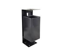 JIANBOHAIRS Outdoor Trash Can Pattumiera da esterno con coperchio superiore e posacenere, pattumiera in acciaio inossidabile, facile da installare