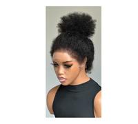 JIANBOHAIRS Parrucca Afro Riccia 360 Pizzo Completo Con Bordi 4c, Parrucche Capelli Umani Ricci Mongoli For Donne Nere, Brasiliane In Trasparente HD, Densità 150 for Thinning Hair(24inch)