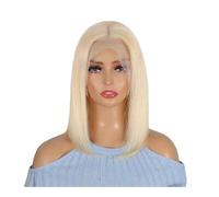 JIANBOHAIRS Parrucca Bob Bionda 613 Capelli Umani 13x4 HD Frontale in Pizzo Pre Pizzicato 180 Densità Parrucche Lisce Senza Colla for Donna for Thinning Hair(12inch)