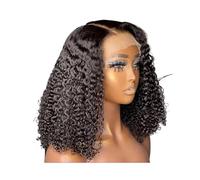 JIANBOHAIRS Parrucca Bob Capelli Umani Ondulati Profondi Senza Colla Parrucche Pre-tagliate Pre-pizzicate 13x4 Pizzo 200 Densità for Donne Nere Adatto ai Principianti for Thinning Hair(8inch)