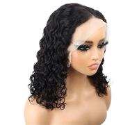 JIANBOHAIRS Parrucca con onde d'acqua senza colla, capelli veri, 13 x 4 cm, per donne o principianti (colore naturale, 150%,12 pollici)