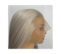 JIANBOHAIRS Parrucca da costume antico for donna, parrucche lunghe e dritte in pizzo frontale for cosplay, densità 150 for Thinning Hair(Light Gray,24 inch)