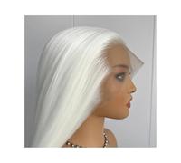 JIANBOHAIRS Parrucca da costume antico for donna, parrucche lunghe e dritte in pizzo frontale for cosplay, densità 150 for Thinning Hair(White,24 inch)