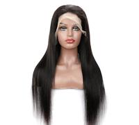 JIANBOHAIRS Parrucche frontali in pizzo 13x4 con capelli umani, densità 180, parrucca liscia con capelli umani for donne for Thinning Hair(32inch)