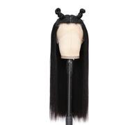JIANBOHAIRS Parrucche nere in pizzo 13x4 HD, parrucche lunghe e diritte senza colla for le donne, uso quotidiano, adatte ai principianti for Thinning Hair