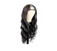 JIANBOHAIRS Parrucche ondulate con capelli umani da 8-34 pollici, parte a V/U, parrucca nera naturale adatta ai principianti for le donne, densità 180 for Thinning Hair(Natural Black U Part,24 inch)