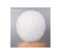 JIANBOHAIRS Parrucche Sintetiche A 4 Colori Rock Anni '70 Afro - Capelli Sintetici Ricci, Design Elegante, Perfette For Cosplay Di Halloween Da Uomo/donna for Thinning Hair(WHITE)