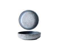 JIANBOHAIRS Sauce Dishes, Round Ceramic Side Dish Set, Small Seasoning Soy Dipping Bowl Plate for Seasoning, Appetizer, Vinegar, Ketchup(Blue)