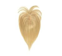 JIANBOHAIRS Topper con clip e frangia for donna, capelli umani Remy, base in seta, for capelli diradati for Thinning Hair(10inch,Golden)
