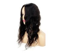 JIANBOHAIRS Topper for capelli con base in seta da 12x13 cm for donne con capelli diradati, lunghi, ricci e ondulati, con clip for Thinning Hair(Natural Black,12 inch)