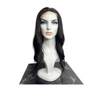 JIANBOHAIRS Topper for capelli for donne con capelli diradati, 15 x 15 cm, ampia copertura for area, base MONO ondulata con clip, colore nero naturale for Thinning Hair(24 IncH)