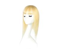 JIANBOHAIRS Topper for capelli umani biondi di colore puro con frangia for donne, clip in for capelli for lieve perdita di capelli, copertura dei capelli grigi for Thinning Hair(18 inch)
