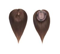 JIANBOHAIRS Topper for capelli umani da 10 pollici for capelli diradati Copertura a 360° Parrucca naturale for parrucchino for donne Uso quotidiano Base 12x13 cm for Thinning Hair(Dark brown)