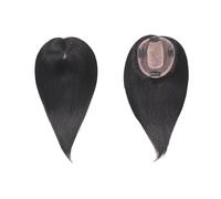 JIANBOHAIRS Topper for capelli umani da 10 pollici for capelli diradati Copertura a 360° Parrucca naturale for parrucchino for donne Uso quotidiano Base 12x13 cm for Thinning Hair(Natural Black)