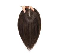 JIANBOHAIRS Topper for capelli umani da donna - Base in pizzo 10 x 12 cm, densità 150, extension for capelli Remy for capelli diradati for Thinning Hair(12inch,Brown No Bangs)