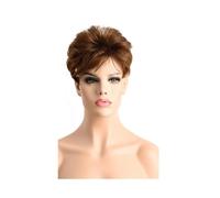 JIANBOHAIRS Topper per capelli corti per capelli radi, capelli corti taglio folletti da 6 pollici, parrucche sintetiche con texture riccia naturale per donne e uomini per capelli di thinning(8-22)